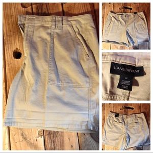 NWT lane Bryant shorts. Khaki size 22.